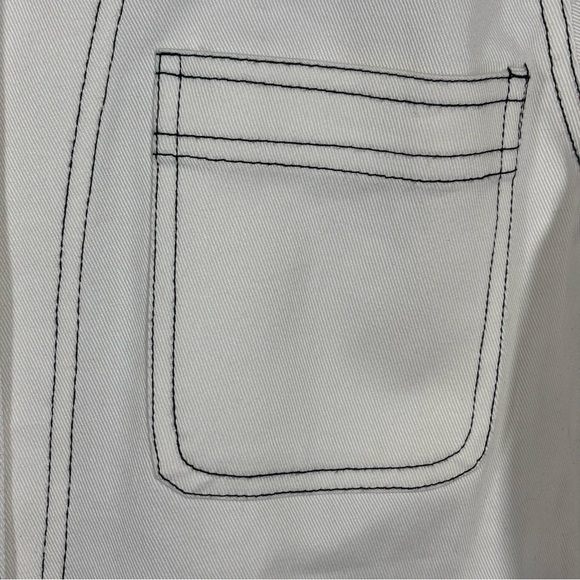 Diane's Essentials Womens Blazer Size M‎ White Button-Up Eyelet Embroidered NWT - Picture 6 of 16